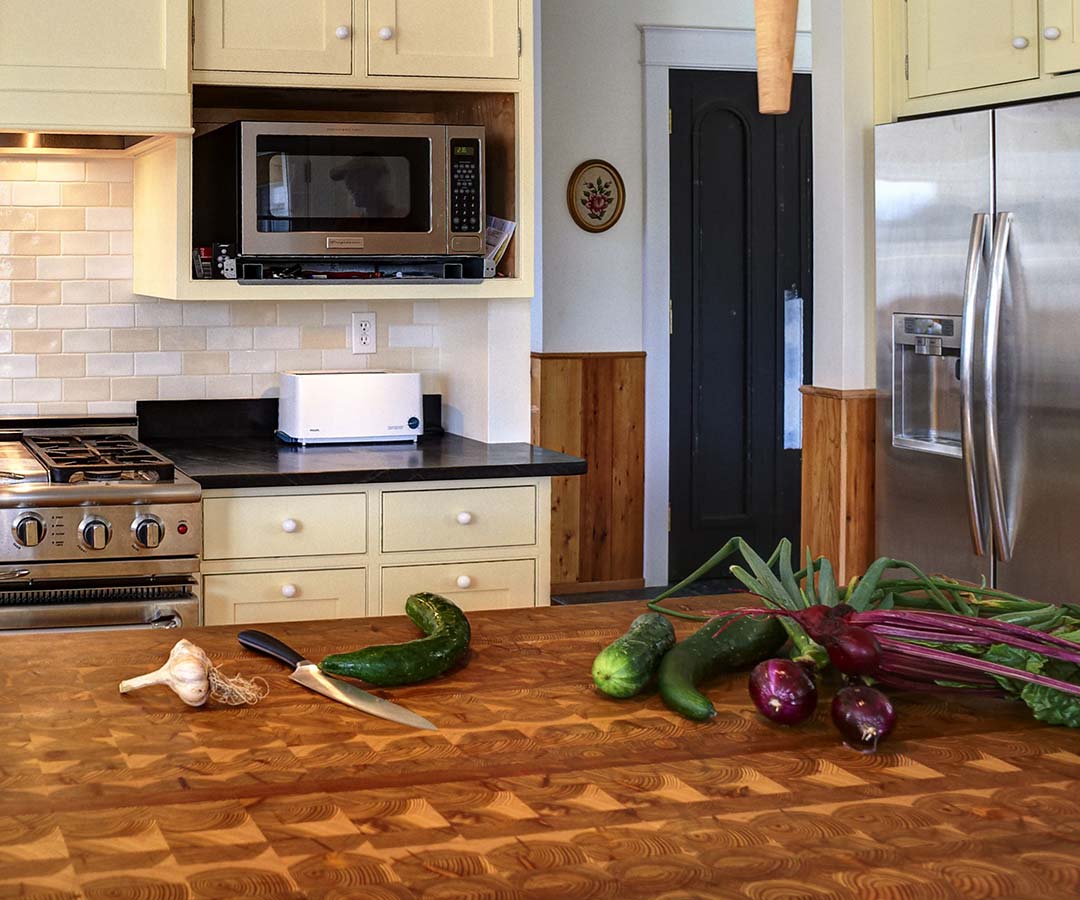 Custom Made Countertops in End-Grain Design