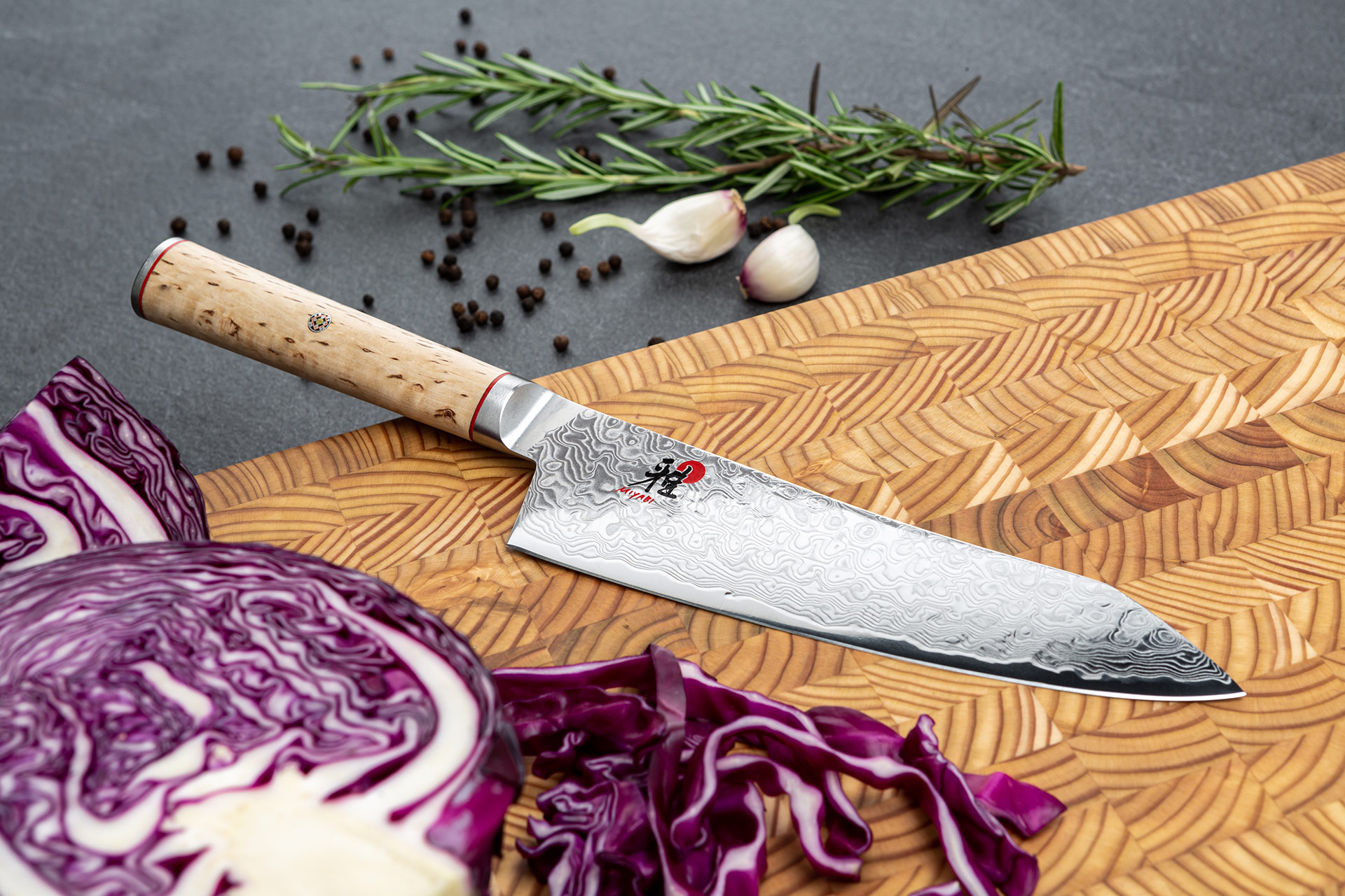 Miyabi Birchwood Rocking Santoku 178mm – Bild 2